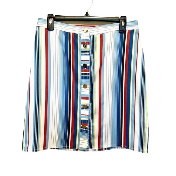 Brooks Brothers Skirt Women’s Size 6 NWT Striped A Line Button Front Golf Preppy - Picture 5 of 5